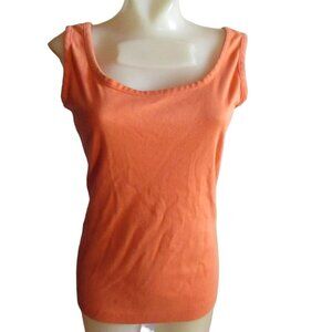 Vintage Single Stitch Tank Top Small Orange 1970's Womens Small Cotton USA